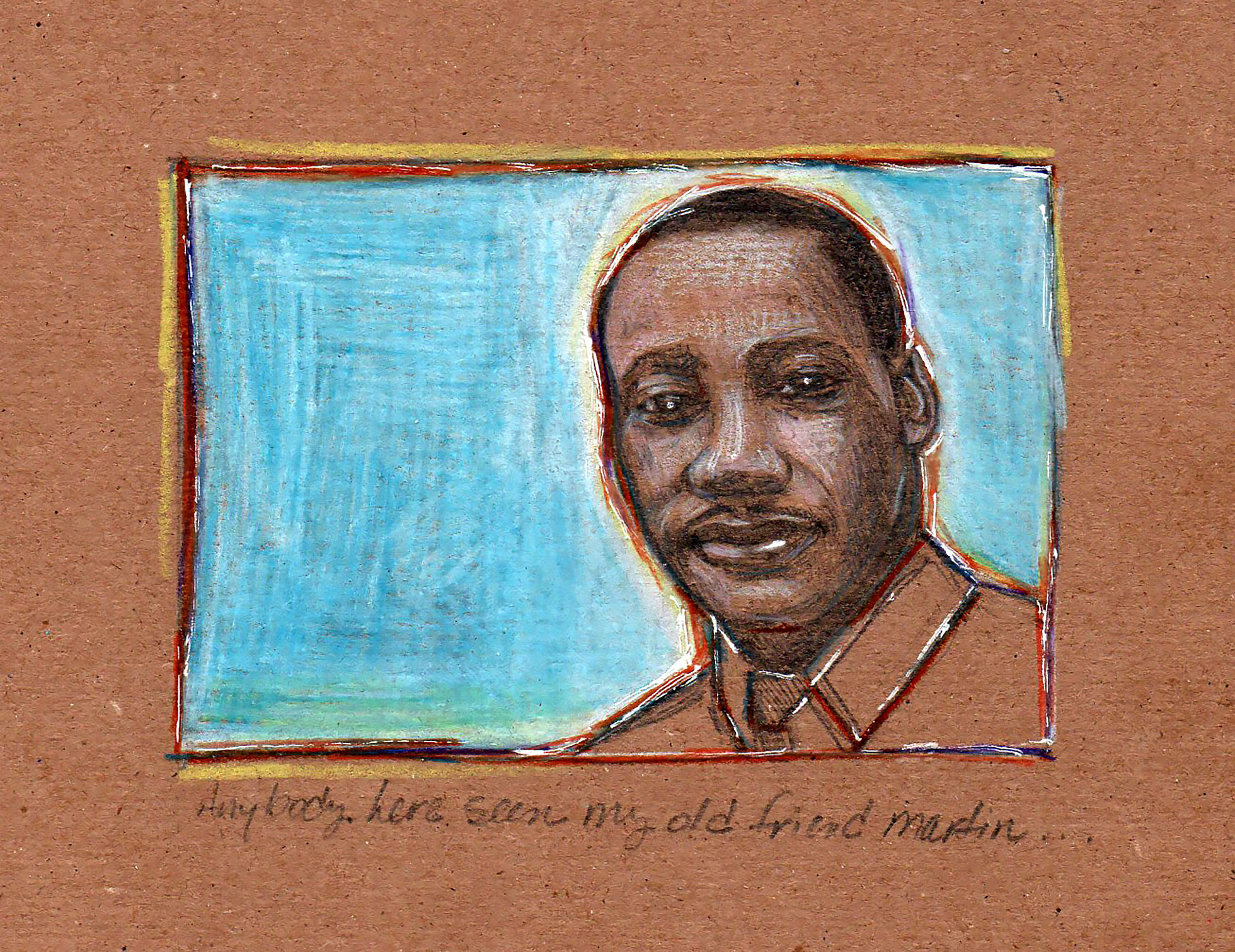 Color pencil portrait of Rev. Dr. Martin Luther King, Jr.