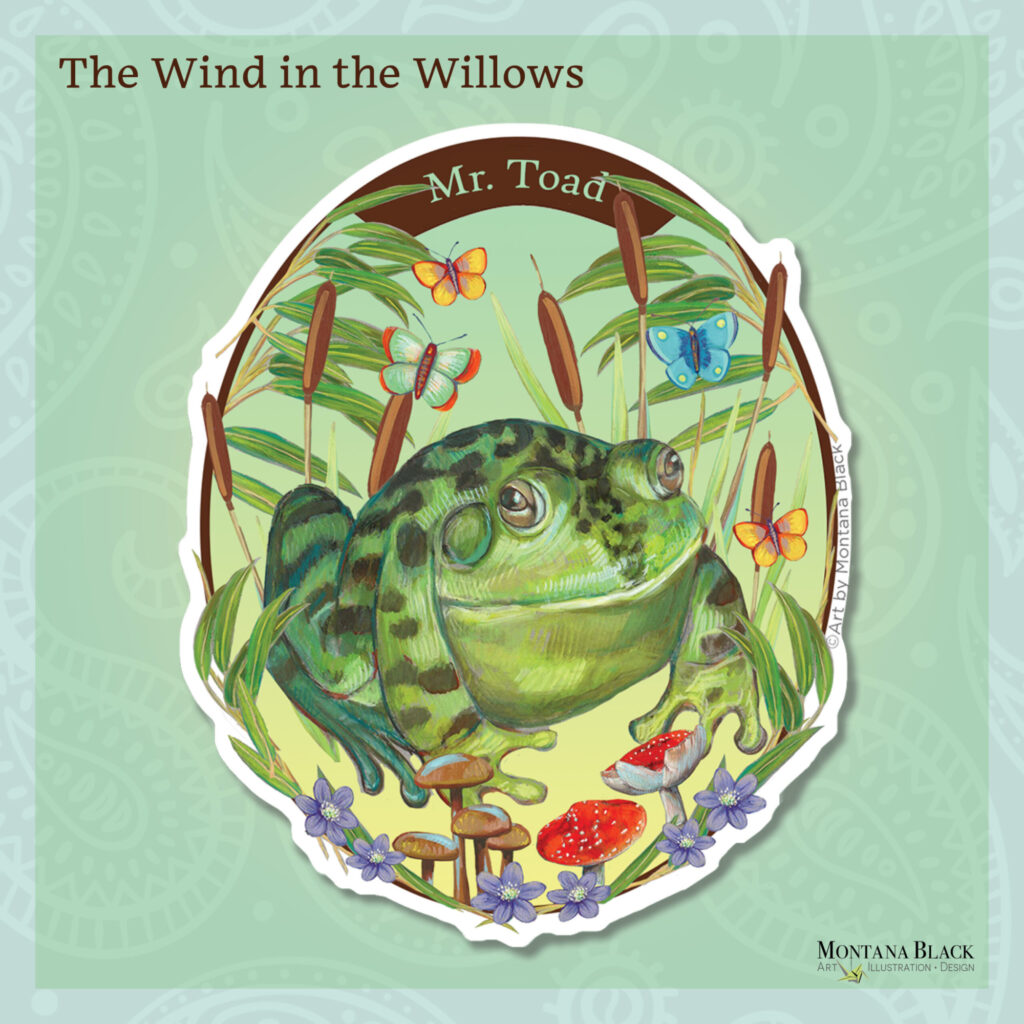 Illustration of Mr. Toad from the book The Wind in the Willows