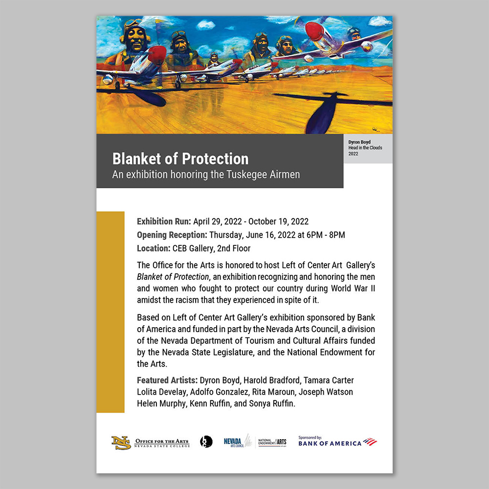 Blanket of Protection 11 x 17 Exhibiition poster design