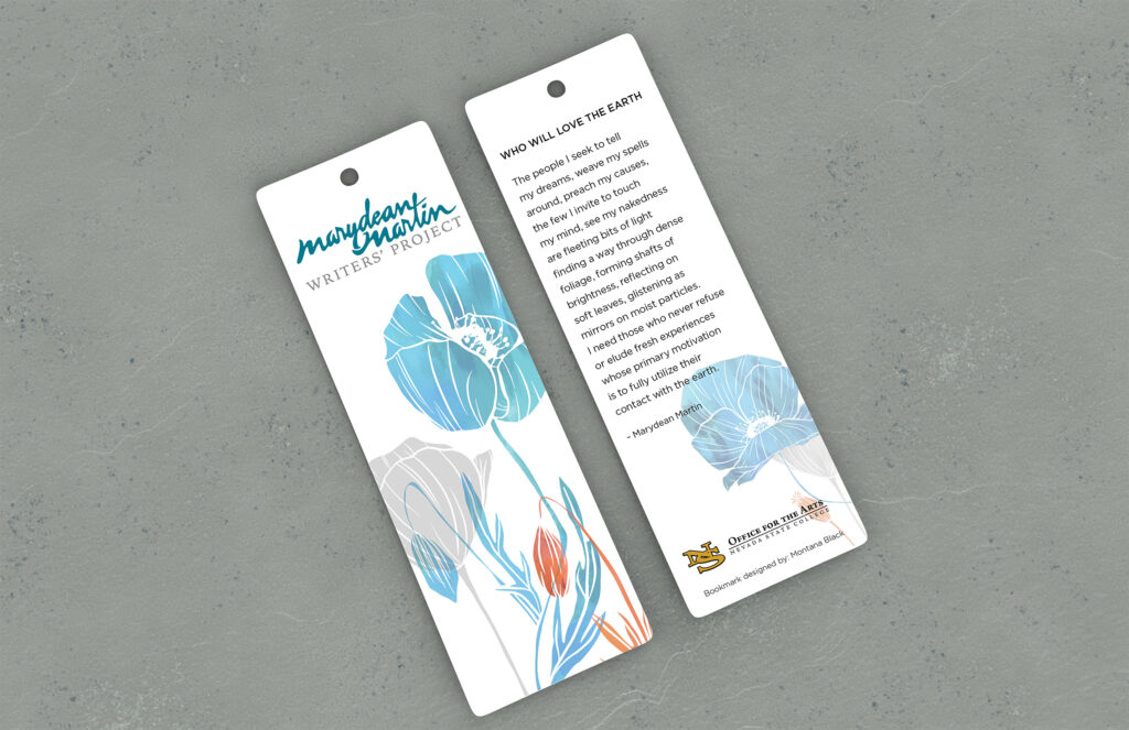 Photo of the Who Will Love the Earth bookmark showing the front and the back.